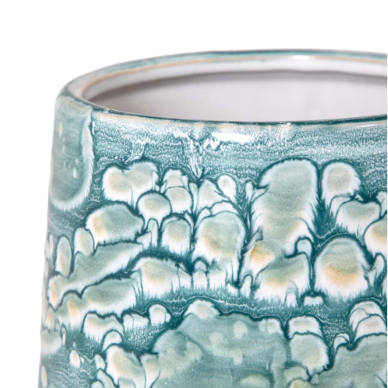 Outside The Box 20" Exuma Aqua Blue Stoneware Vase