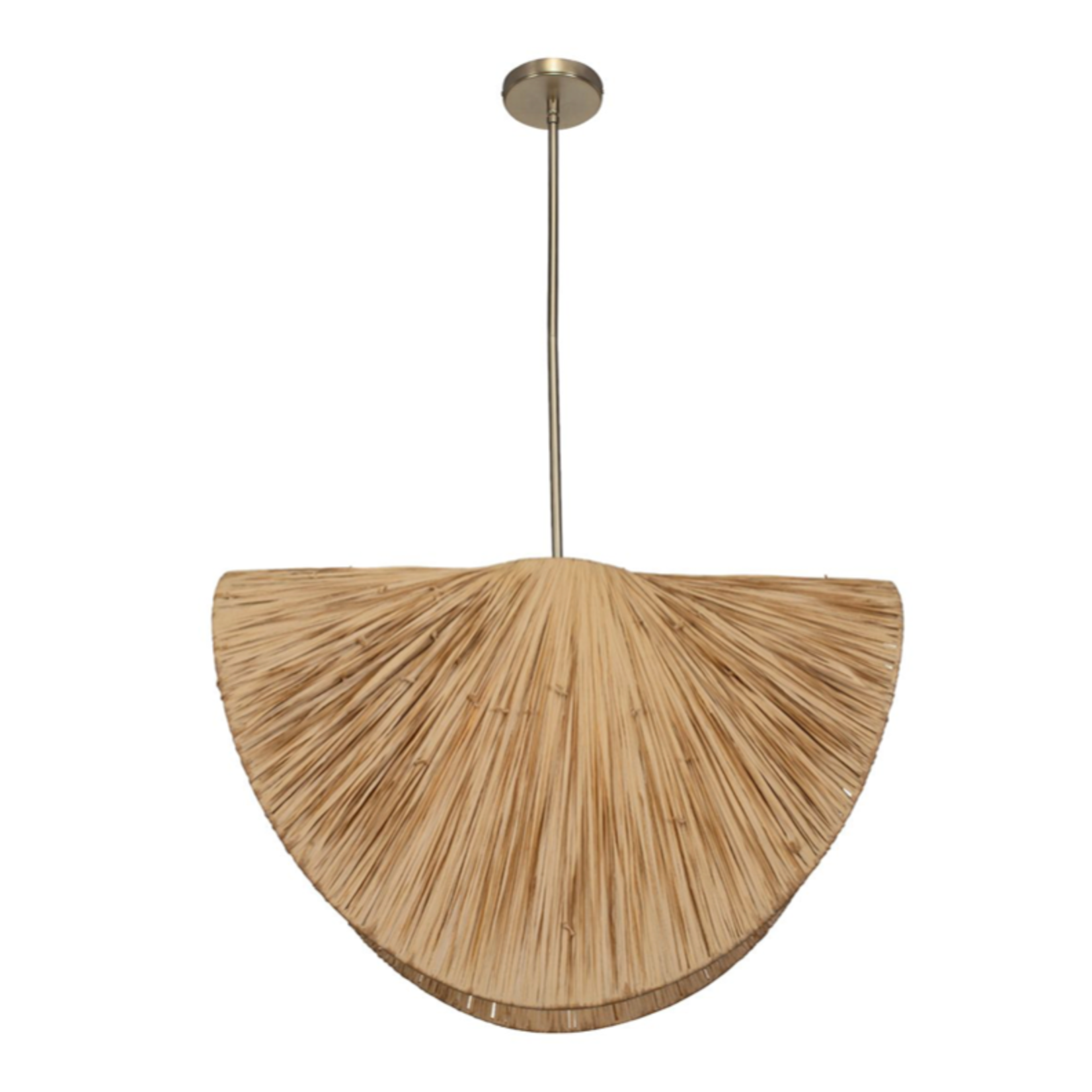 Outside The Box 19" Uttermost Bend Shape Natural Raffia Pendant