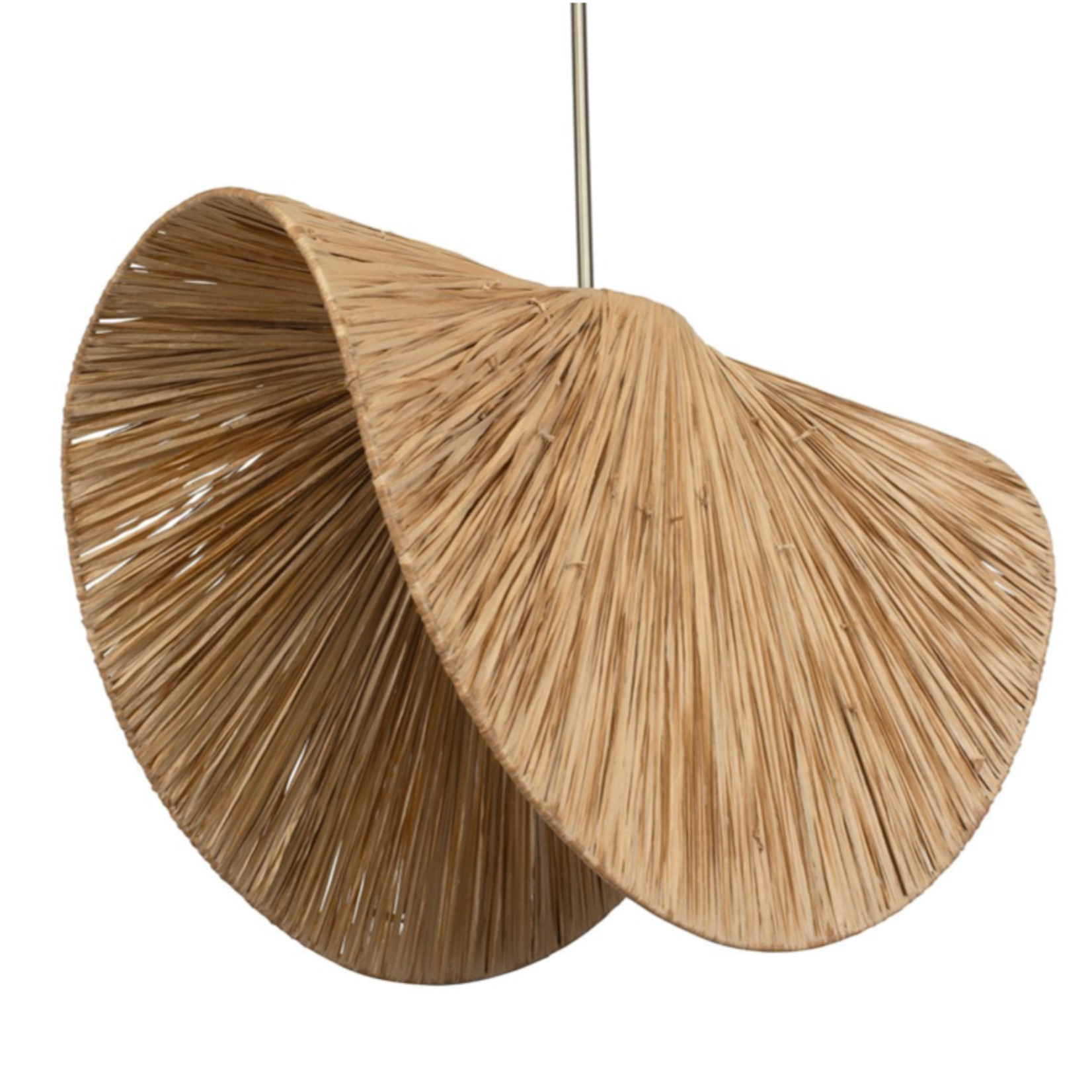 Outside The Box 19" Uttermost Bend Shape Natural Raffia Pendant