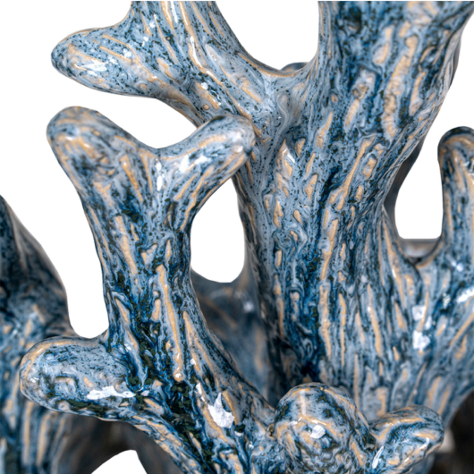 Outside The Box 21" Acarius Blue Stoneware Sculpture