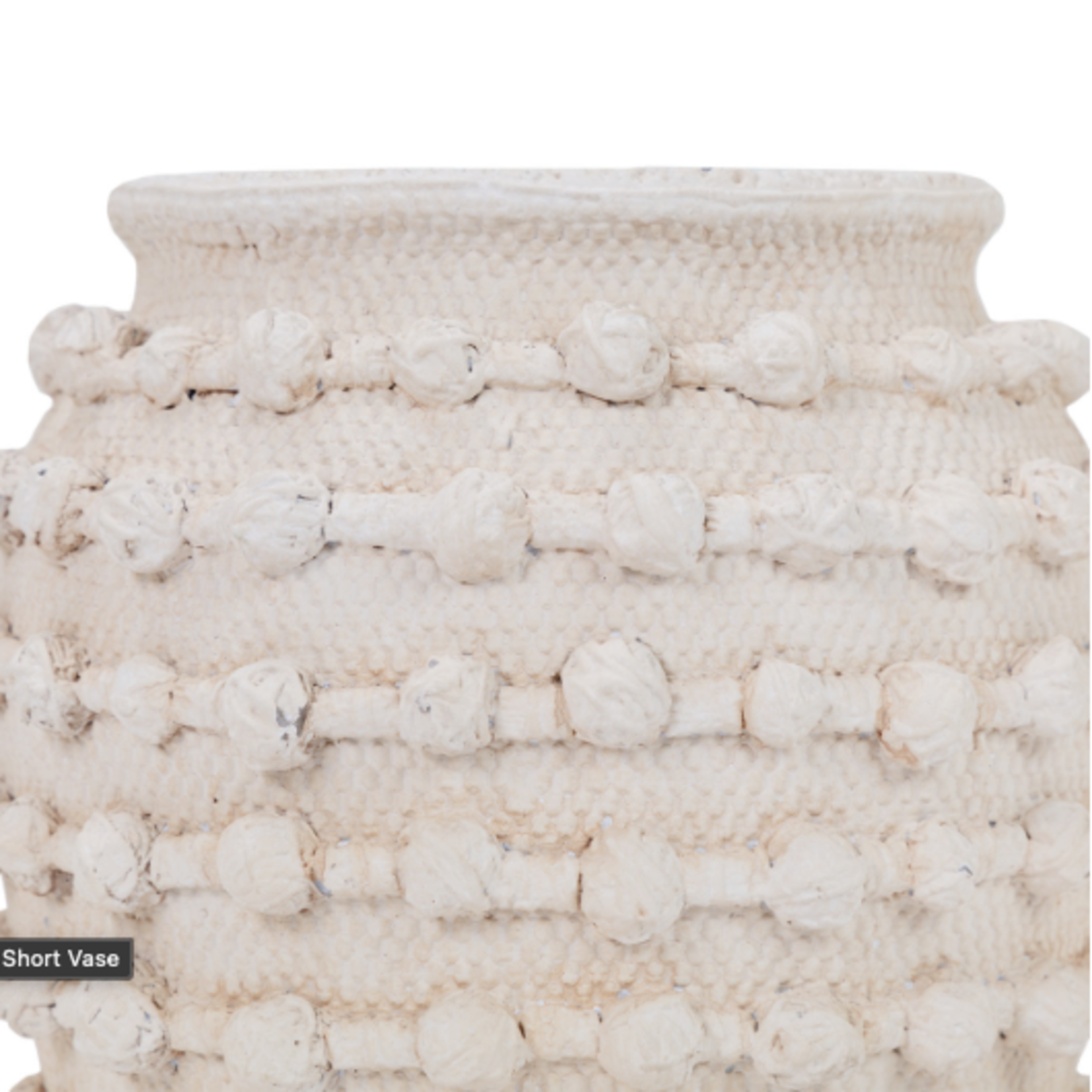 Outside The Box 11" Gavino Beige Textured Ceramic Vase