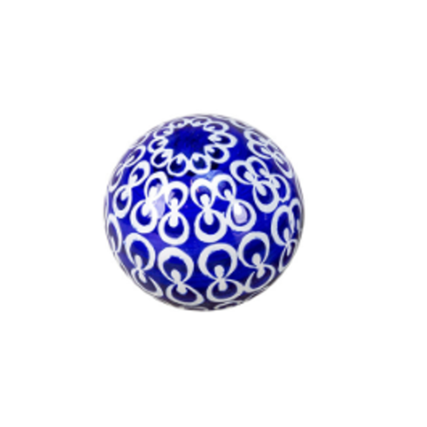 Outside The Box 4" Rae Blue & White Ceramic Orbs - SOLD SEPARATELY