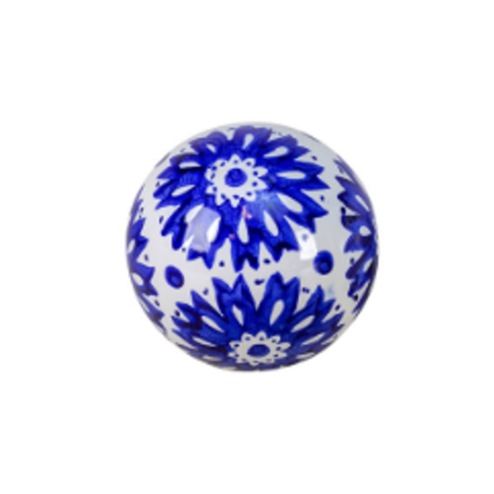 Outside The Box 4" Rae Blue & White Ceramic Orbs - SOLD SEPARATELY