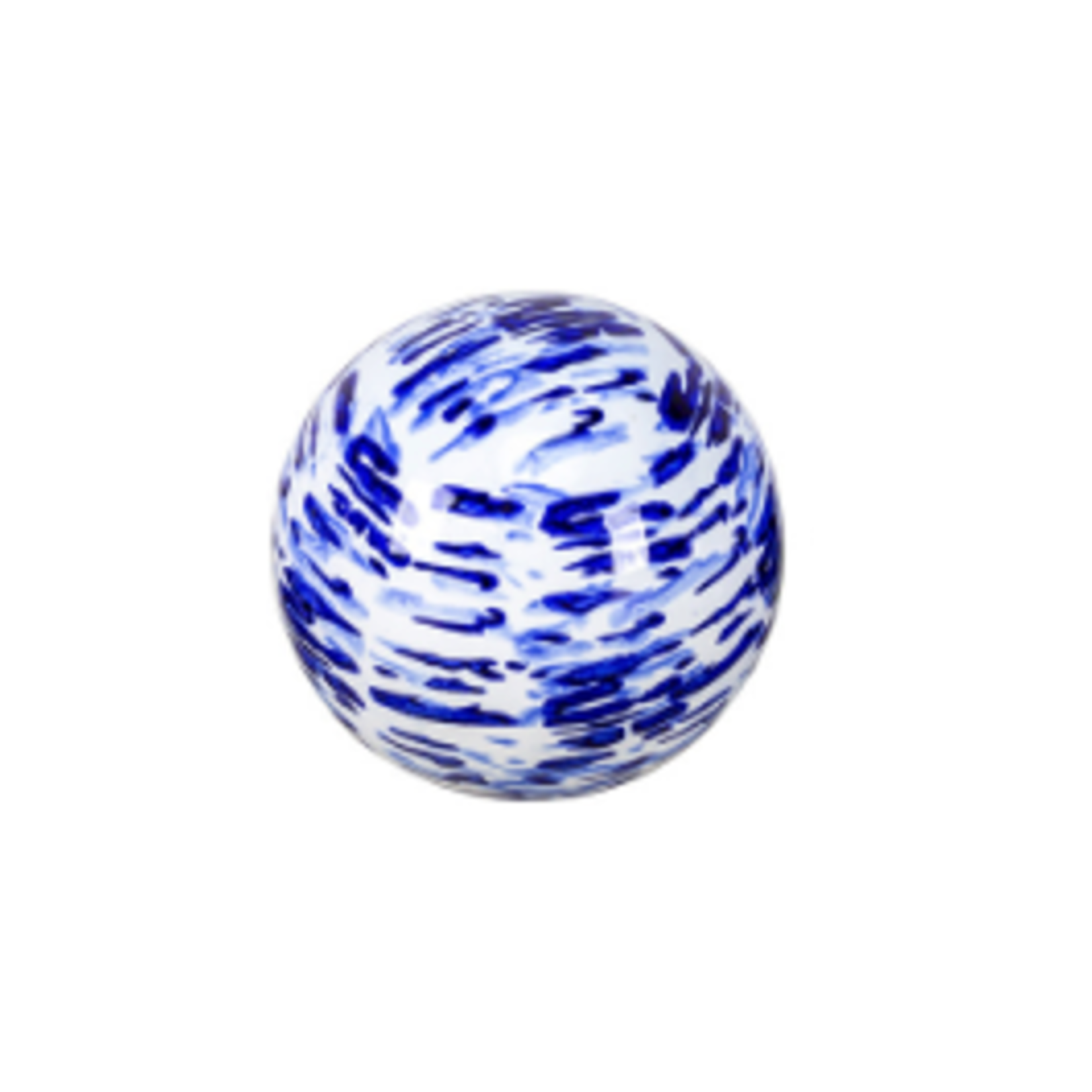 Outside The Box 4" Rae Blue & White Ceramic Orbs - SOLD SEPARATELY