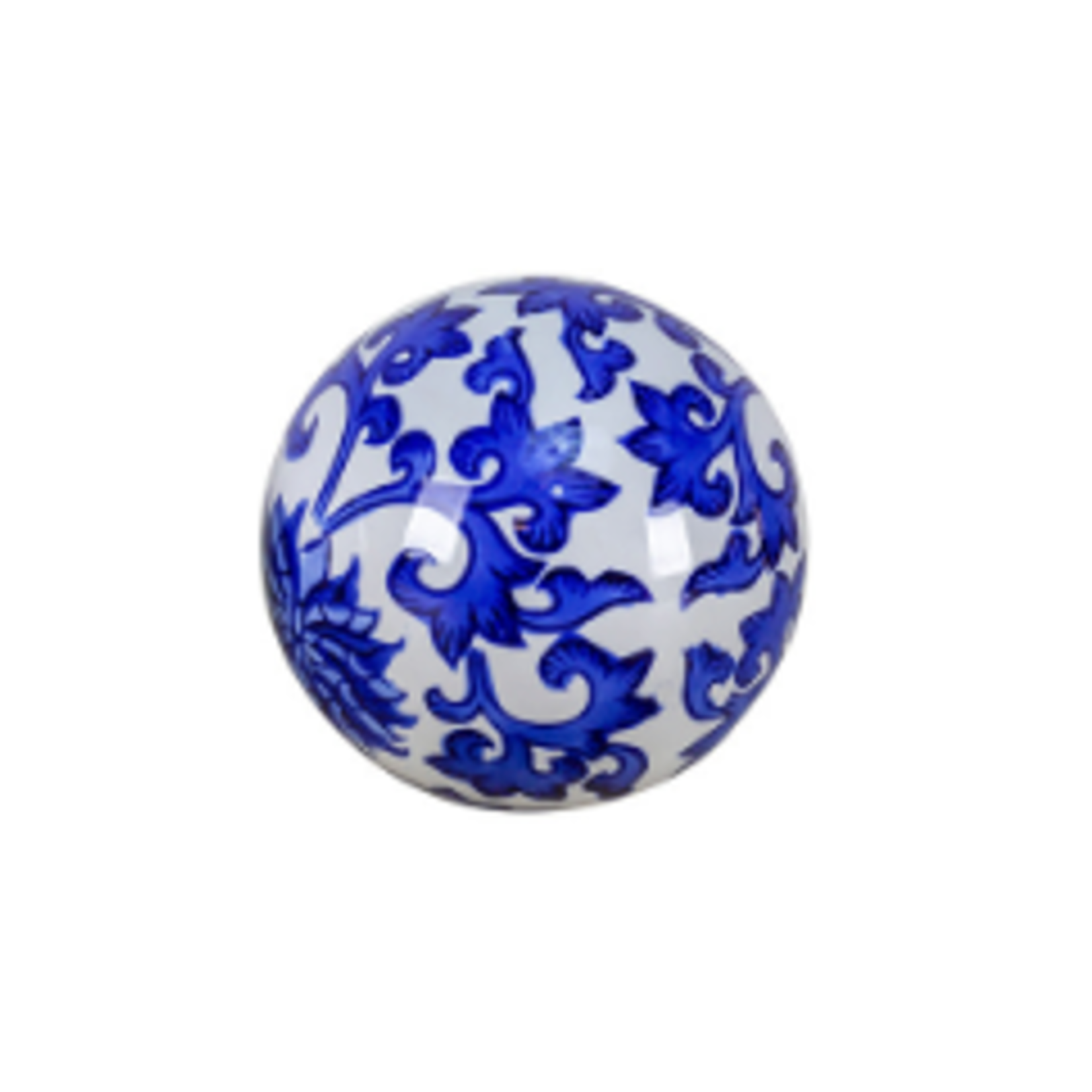 Outside The Box 4" Rae Blue & White Ceramic Orbs - SOLD SEPARATELY
