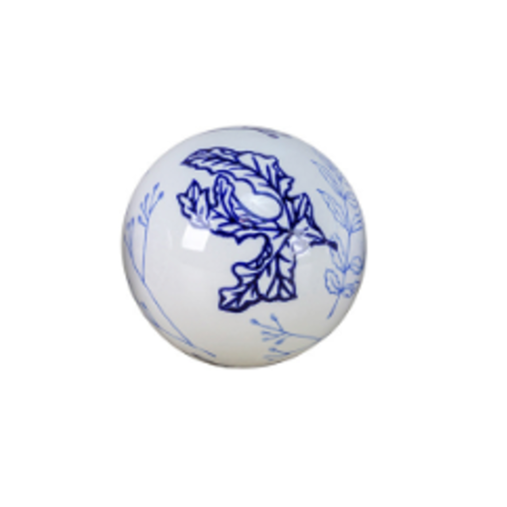 Outside The Box 4" Rae Blue & White Ceramic Orbs - SOLD SEPARATELY