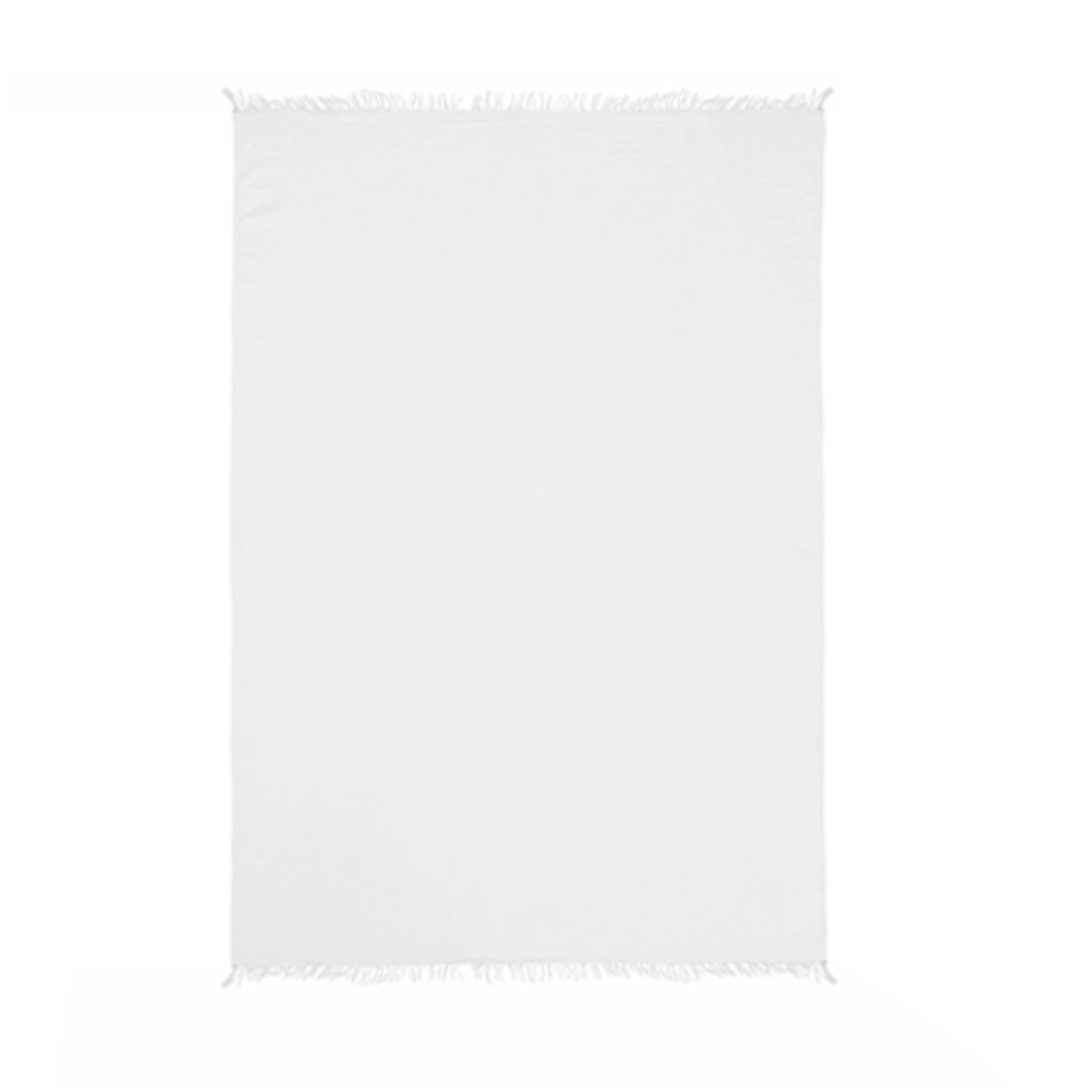 Outside The Box 50x60 White 100% Cotton Blend Throw - 80392
