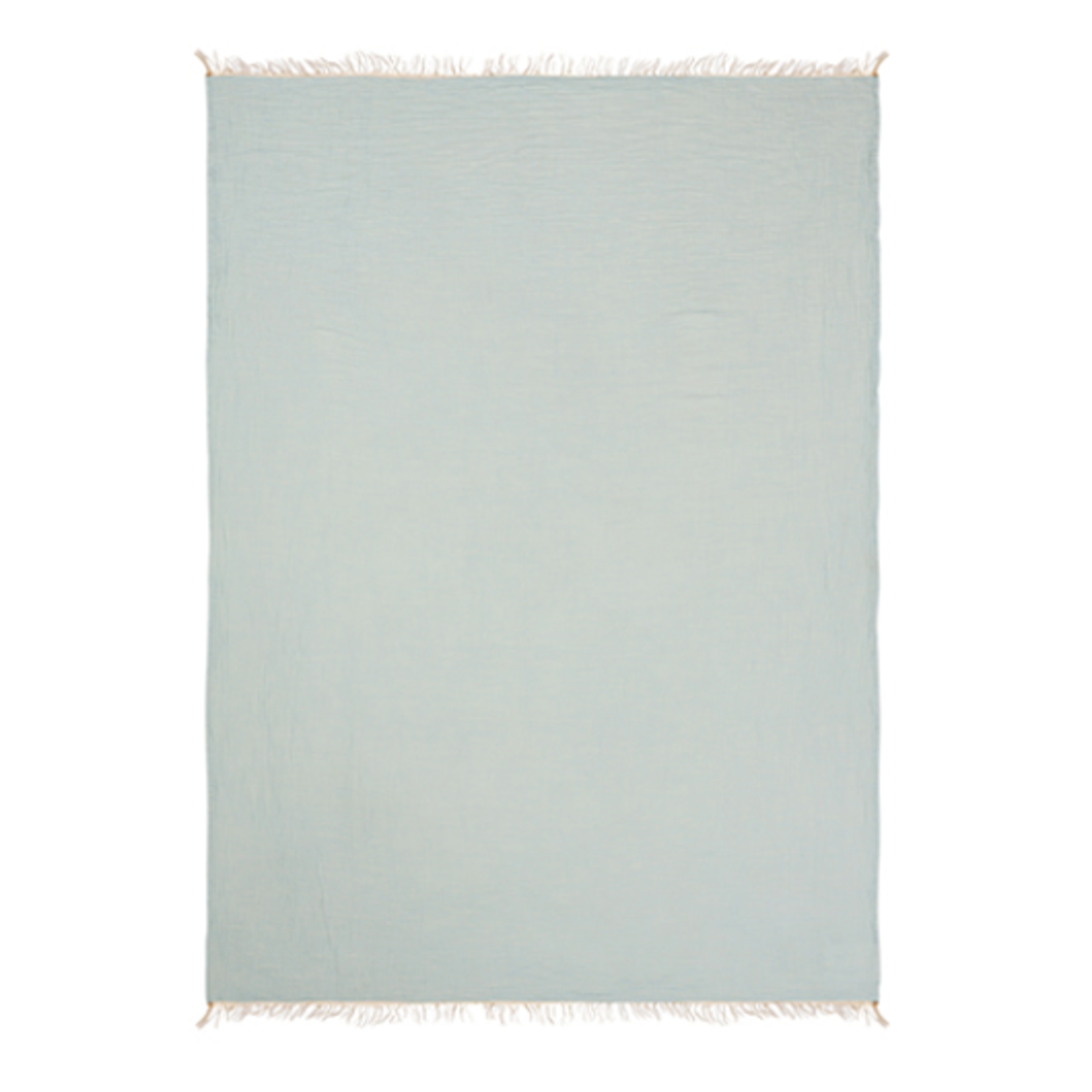 Outside The Box 50x60 Aqua Blue 100% Cotton Blend Throw - 80393