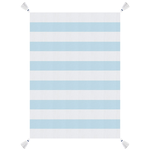 Outside The Box 50x60 Corydalis Blue & White Strip Hand Stitched 100% Cotton Blend Throw - 80210