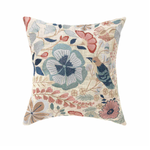 Outside The Box 24x24 Ivory Multi Color Hand Woven 100% Cotton Feather Down Pillow