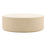 Outside The Box 42x14 Lysandra Sand Pine Wood & Cement  Round Coffee Table