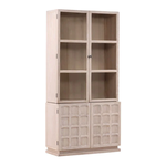 Outside The Box 43x18x87 Harrison White Washed Elm Wood Cabinet