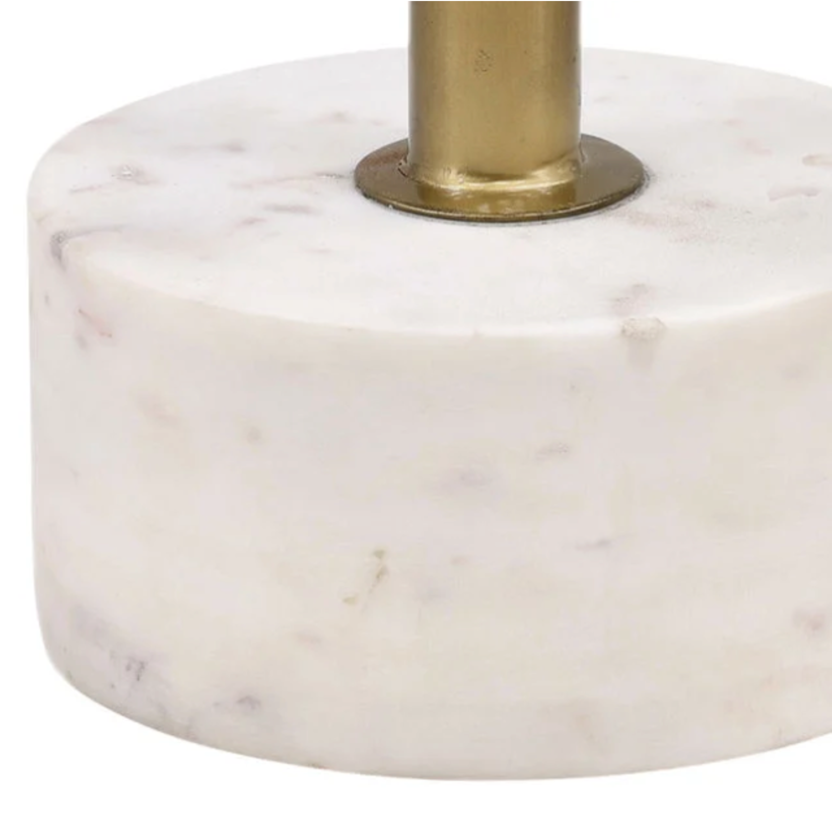 Outside The Box 14x25 Rachael White Marble & Antique Brass Side Table