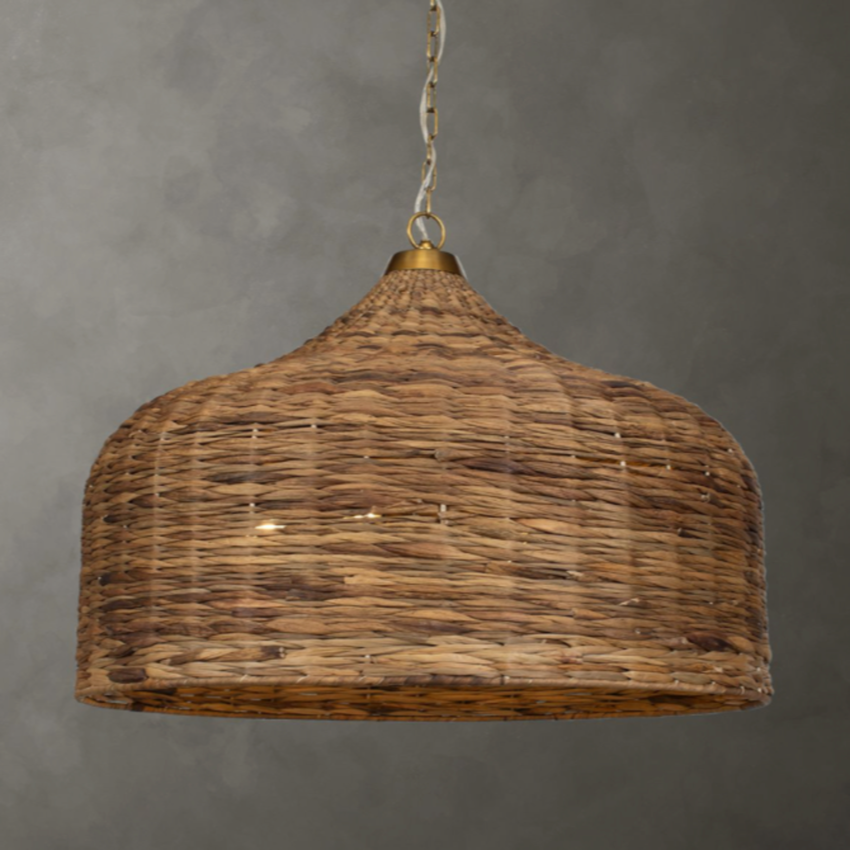 Outside The Box 23" Uttermost Tauranga Rustic Natural Woven Pendant