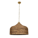 Outside The Box 23" Uttermost Tauranga Rustic Natural Woven Pendant