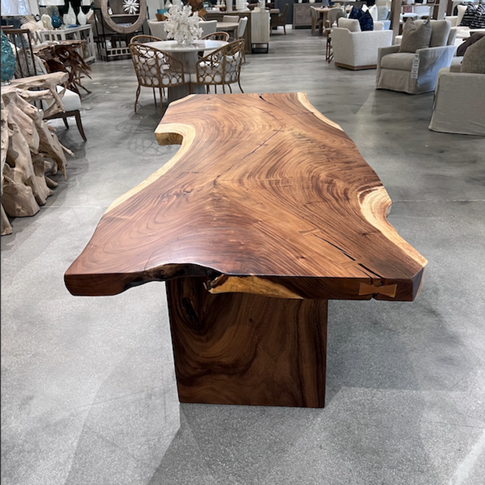 Outside The Box 99" Live Edge Natural Rectangular Dining Table