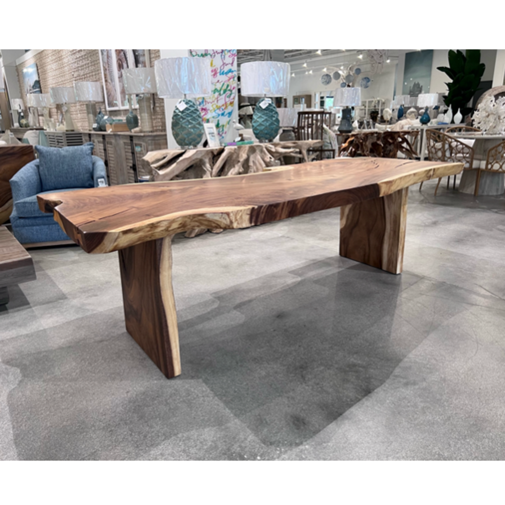 Outside The Box 99" Live Edge Natural Rectangular Dining Table