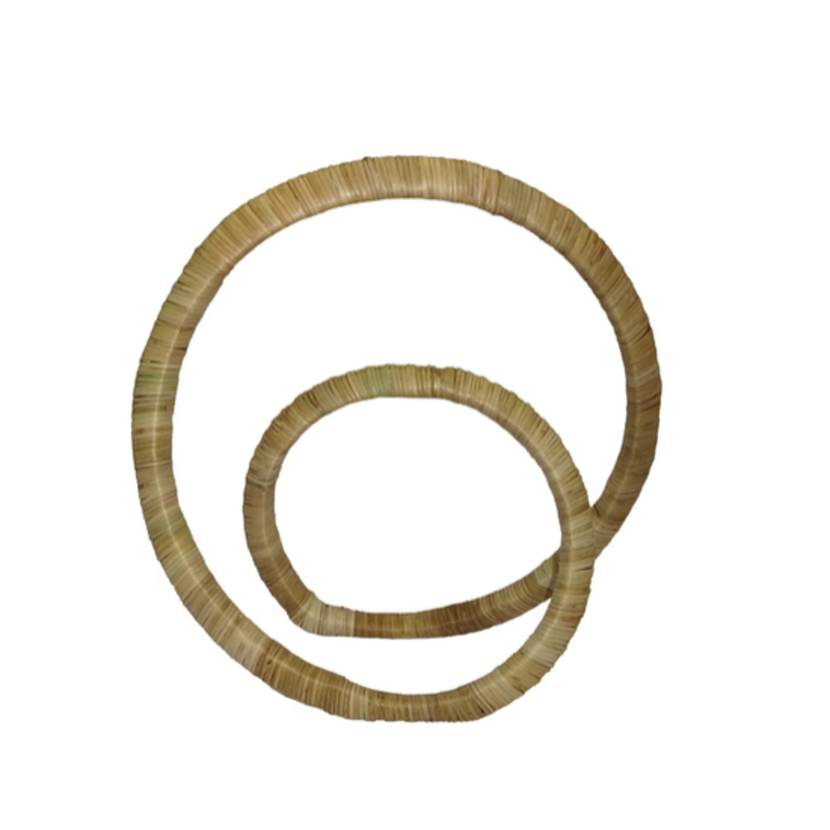 Outside The Box 13" & 10" Set of 2 Rattan Wrapped Infinity Sculptures