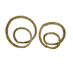 Outside The Box 13" & 10" Set of 2 Rattan Wrapped Infinity Sculptures