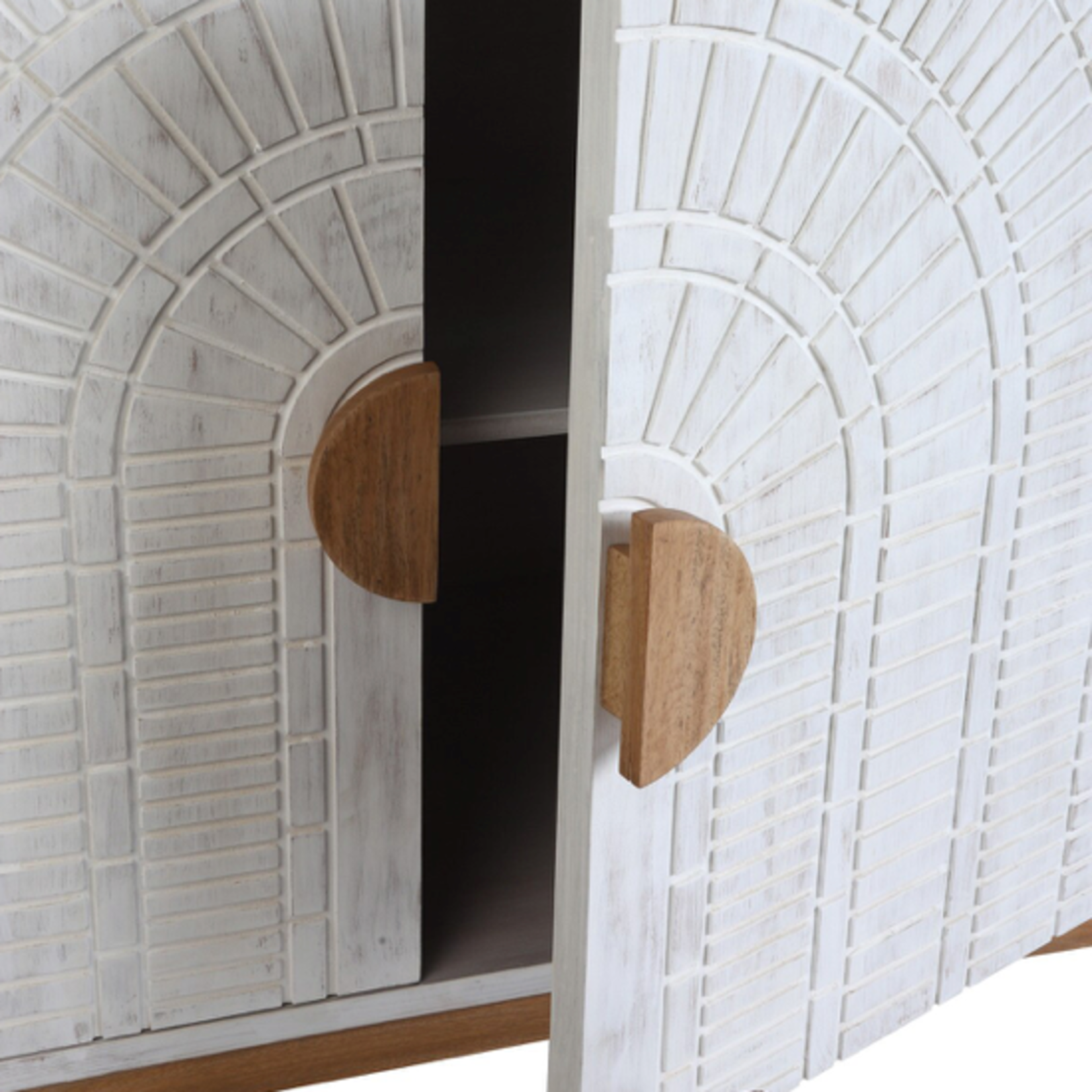 Outside The Box 80x18x32 Egypt Sherrod Roma 2 Tone Carved Mango Wood Sideboard