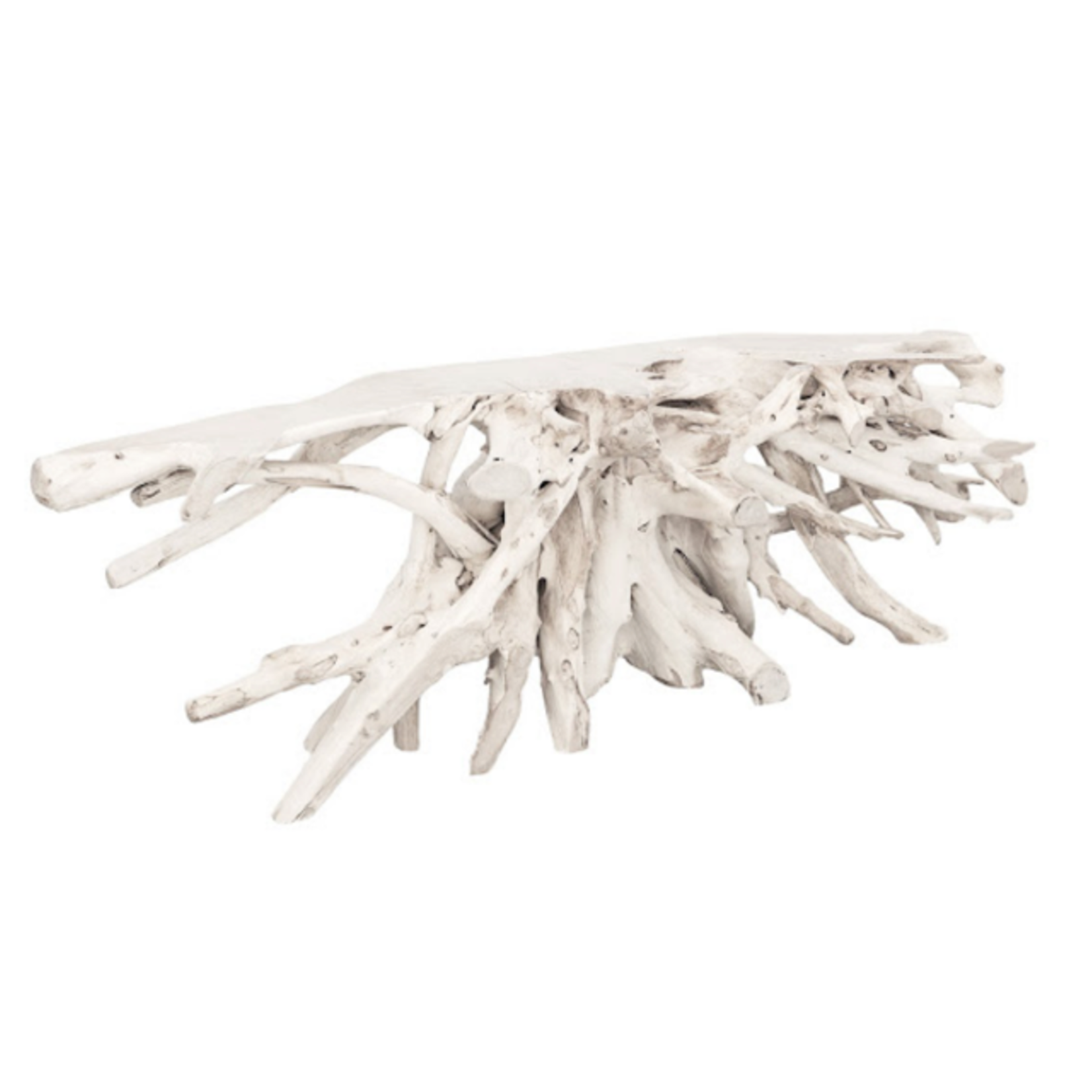 Outside The Box 101x23x32 Bleached Teak Root Console Table #1