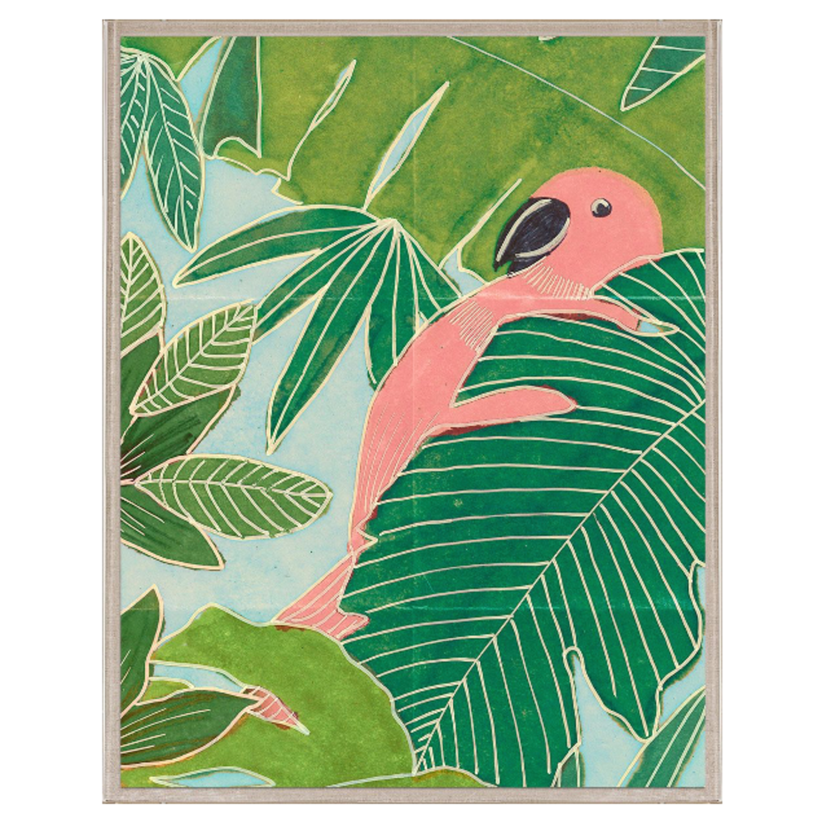 Outside The Box 54x42 Frederick Steiner Parrott Palms Framed Art