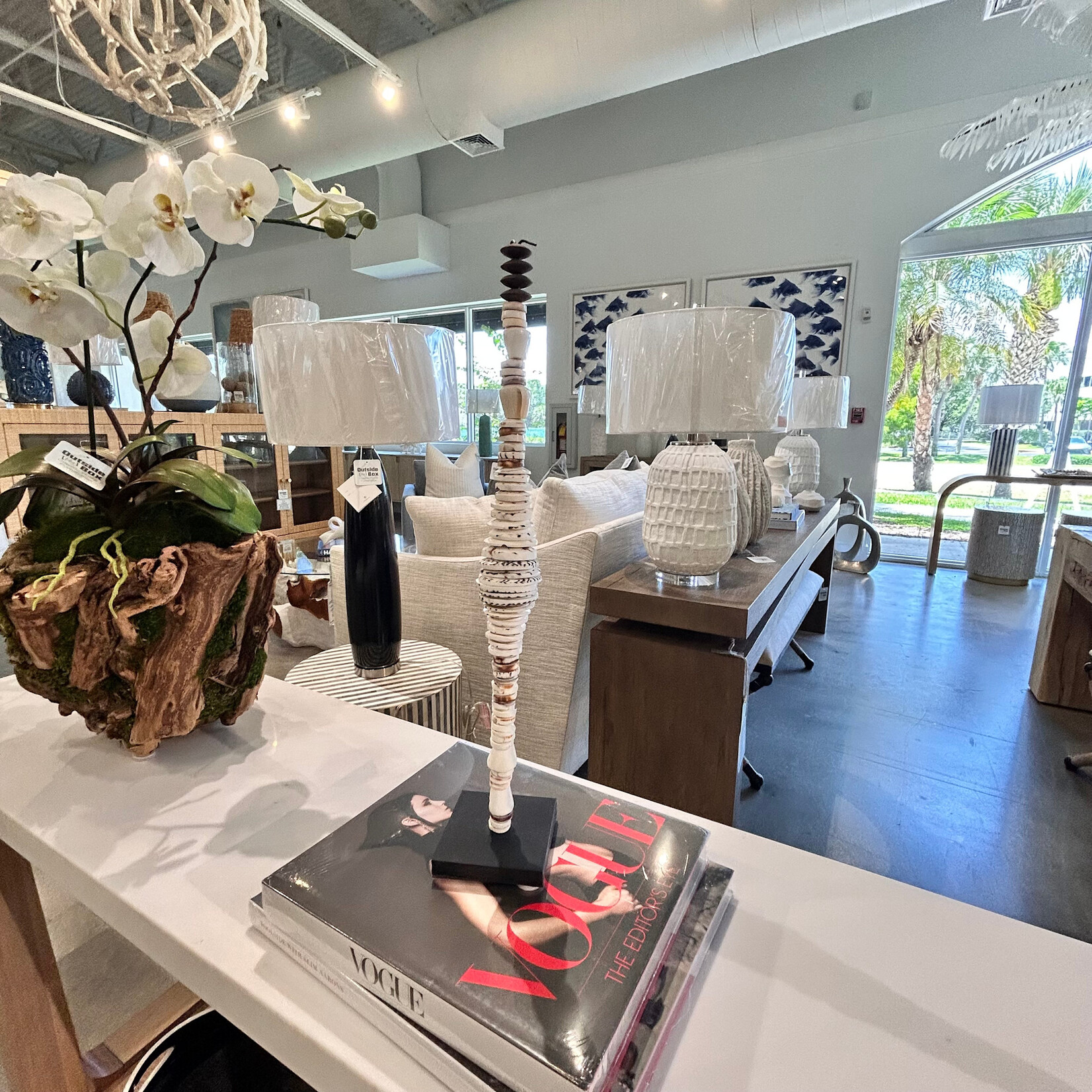 Outside The Box 22" Conus Shell Handcrafted Coin On Stand