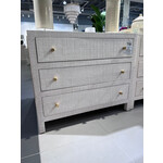Outside The Box 42x18x35 Kagu Mahogany 3 Drawer Dresser Raffia White Wash - RFWW