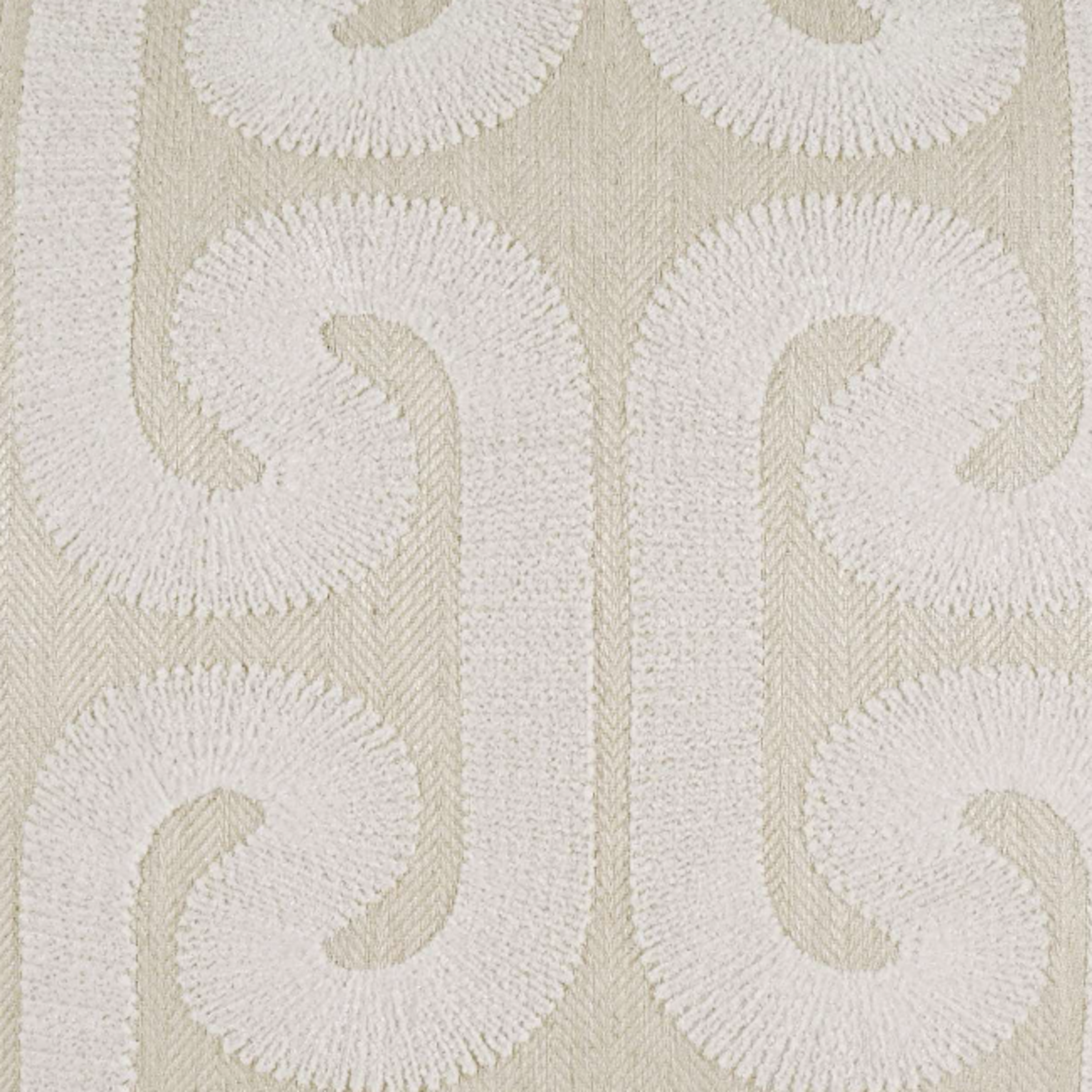 Outside The Box 24x24 Hathaway  Embroidered Square Feather Down Pillow In Pearl - DV KAP