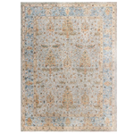 Outside The Box 9' x 12' Vintage 100% Wool Hand-Tufted Area Rug In Ivory Blue - 81924
