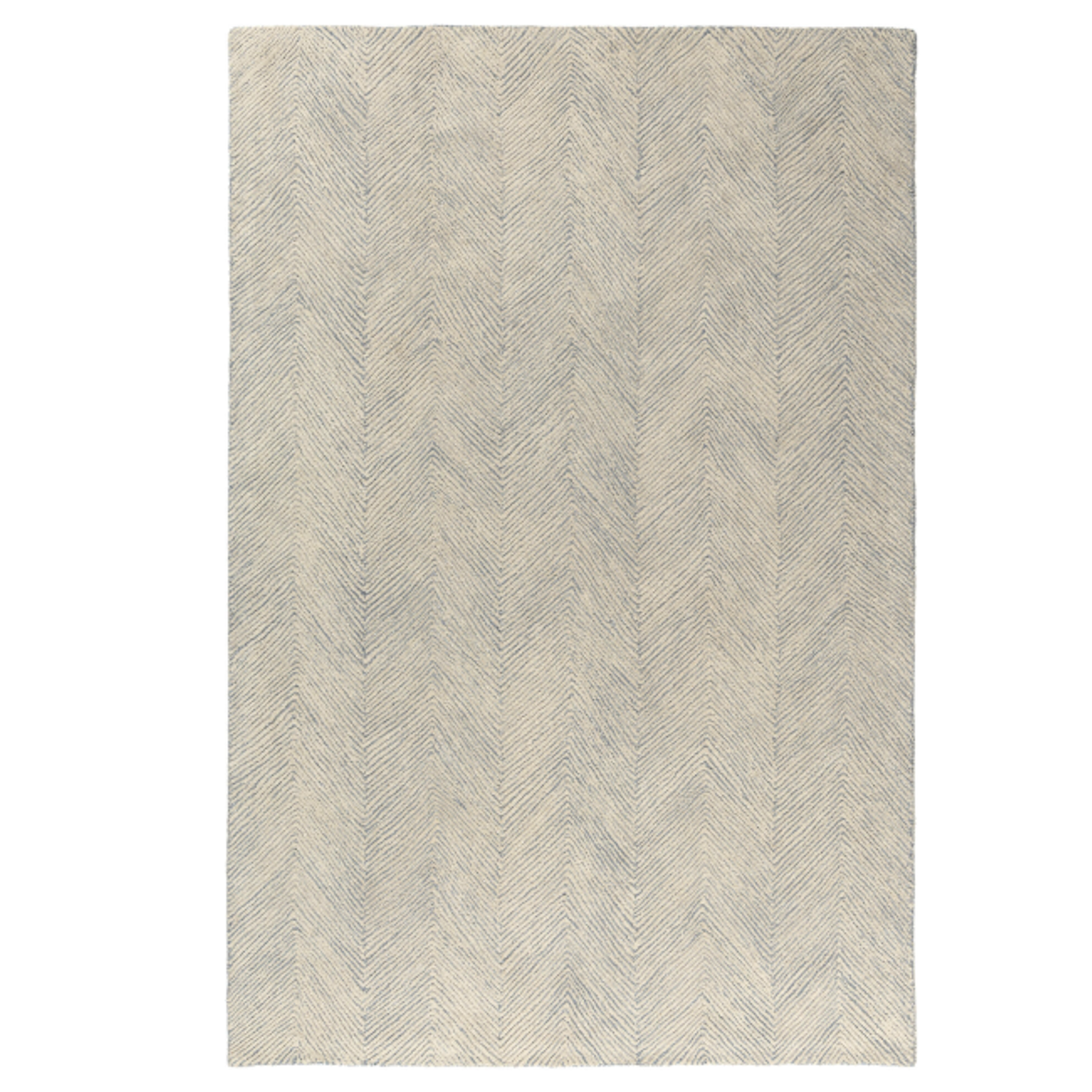 Outside The Box 9' x 12' Scapes 100% Wool Hand Tufted Area Rug In Blue / Ivory - 82768