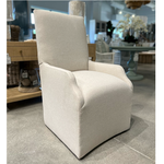 Outside The Box Parsons Elevation Champagne Revolution Performance Fabric Arm Dining Chair W / Casters - 260