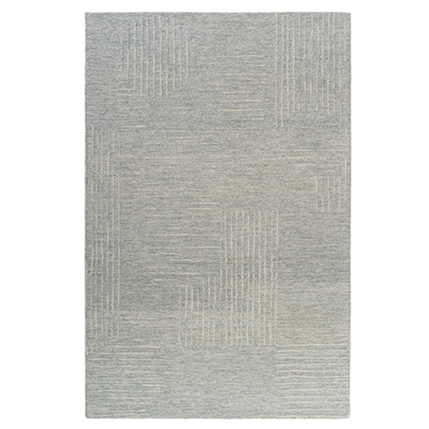 Outside The Box 9' x 12' Haze 100% Wool Hand-tufted Area Rug In Light Gray / Ivory - 82447
