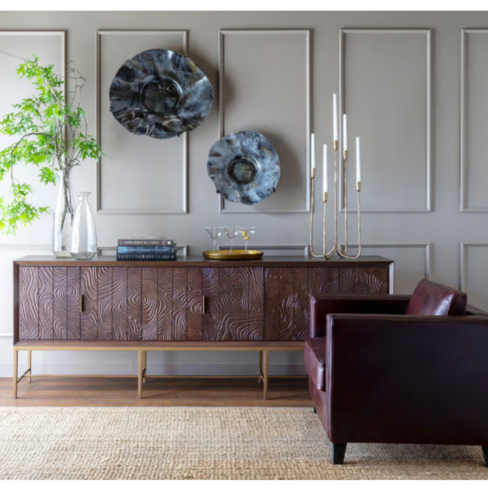 Outside The Box 29" Forged 100% Iron 5 Candle Candelabra