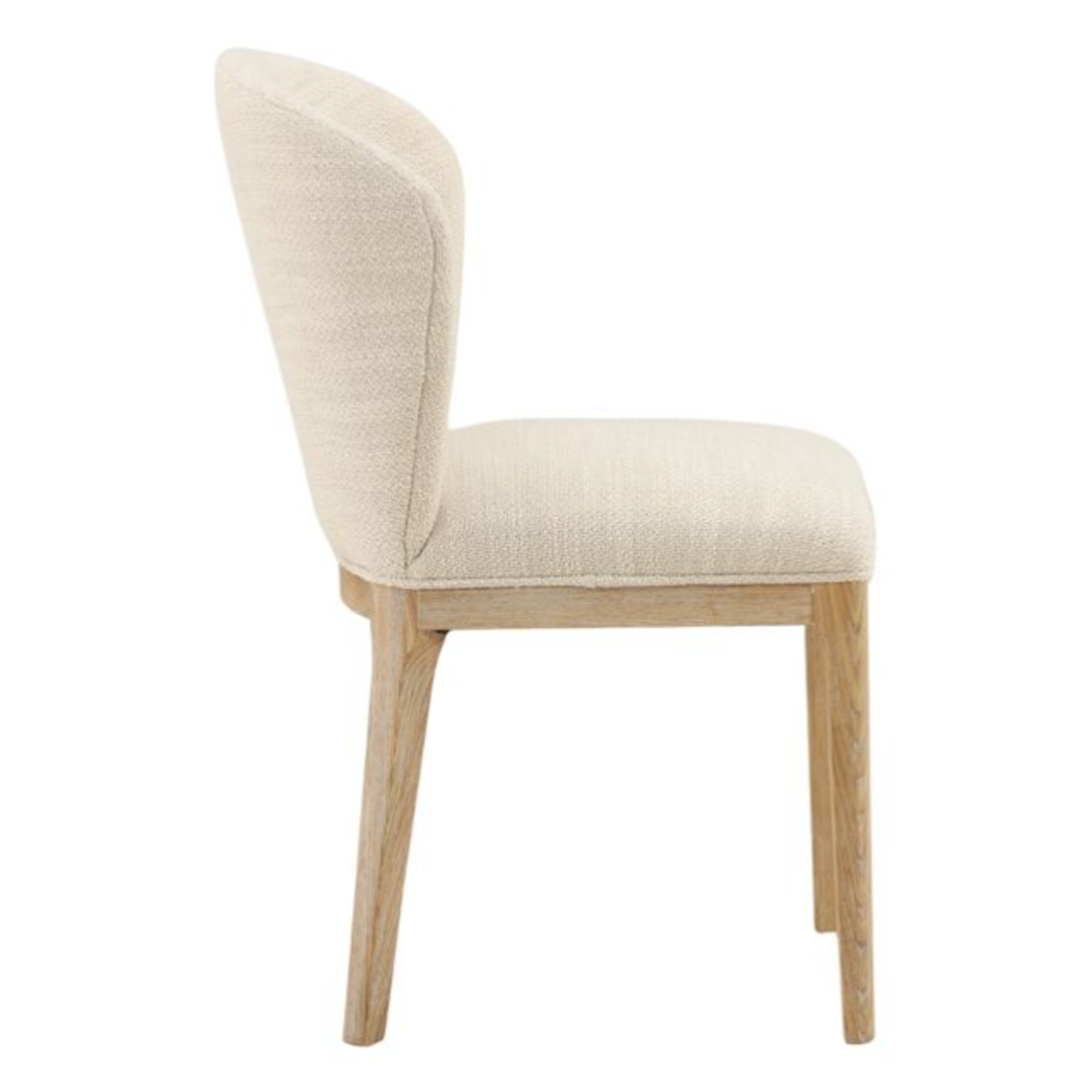 Outside The Box Kaelin Oatmeal Fabric & Solid Ash Wood Dining Chair
