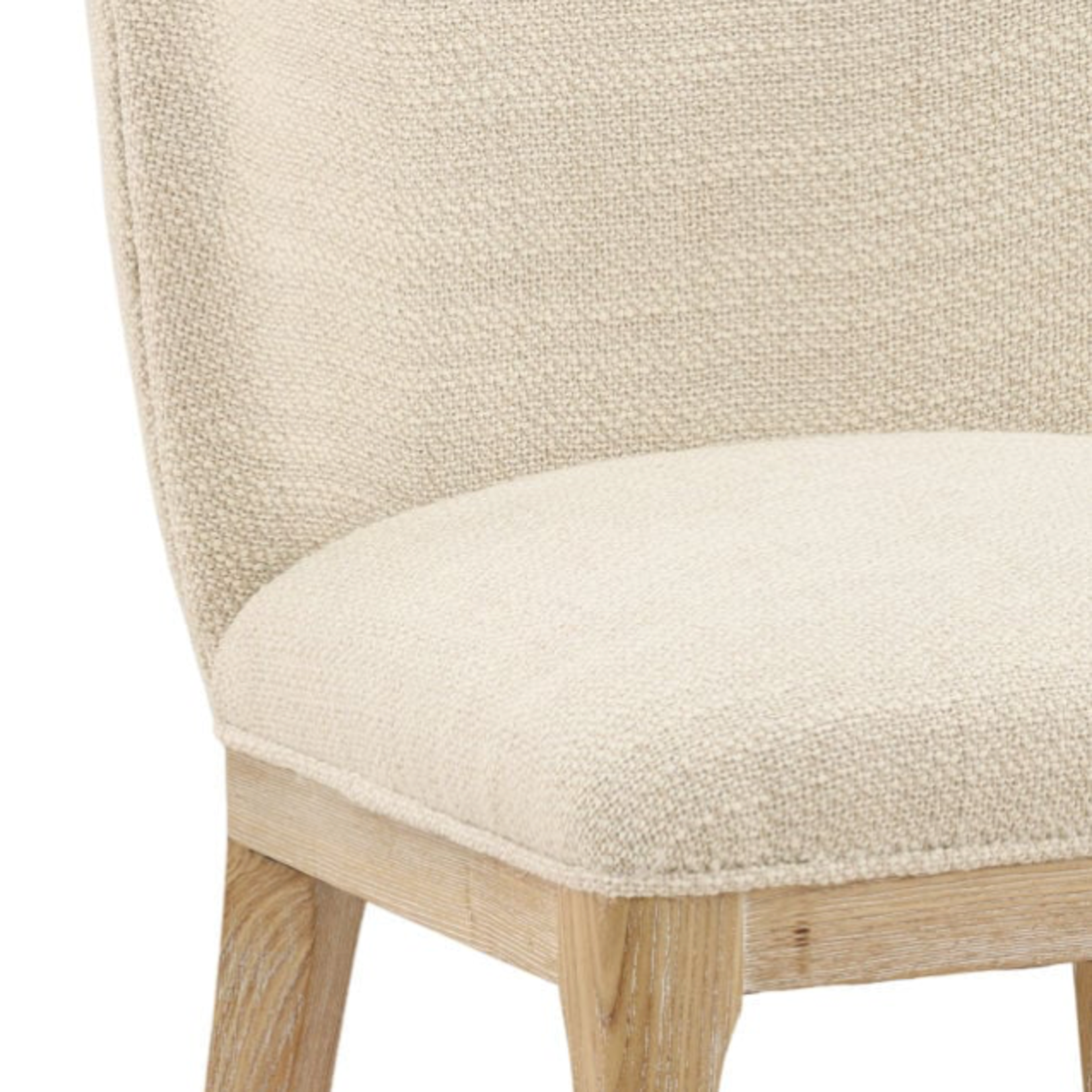 Outside The Box Kaelin Oatmeal Fabric & Solid Ash Wood Dining Chair