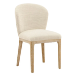Outside The Box Kaelin Oatmeal Fabric & Solid Ash Wood Dining Chair