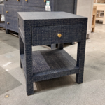 Outside The Box 20x20x24 Set Of 2 Kagu Mahogany 1 Drawer Nightstand Raffia Deep Blue - RFDB