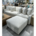 Outside The Box 115" Asher Bone White Harmony Cushion Lounge Modular Upholstered Sofa With Ottoman BU104-43 (AA)