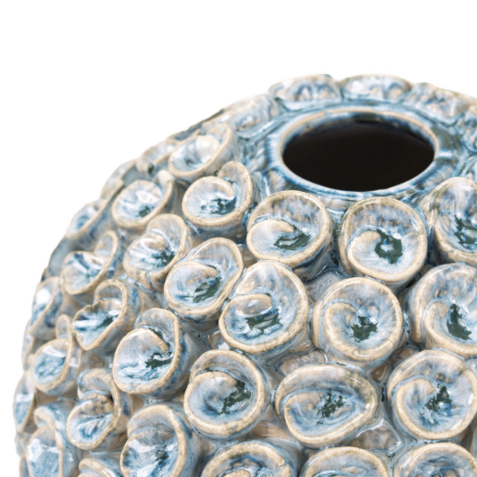 Outside The Box 16" Elison Blue Stoneware Vase