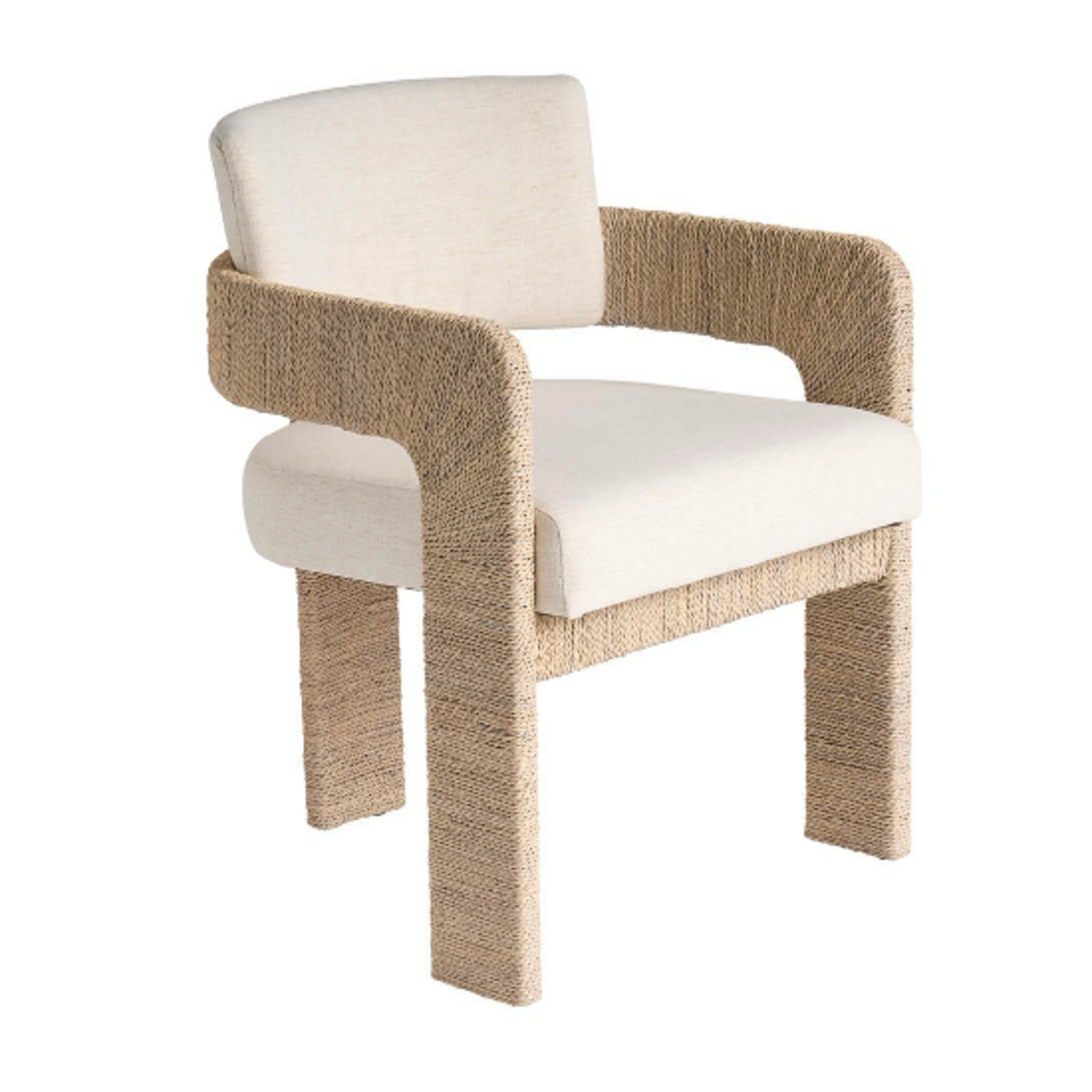 Outside The Box Abaca Natural Wrapped Arm Dining Chair