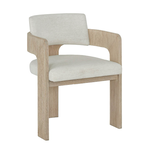 Outside The Box Dockside Nomad Snow Performance Fabric & Danish Cord Woven Oak Arm Chair