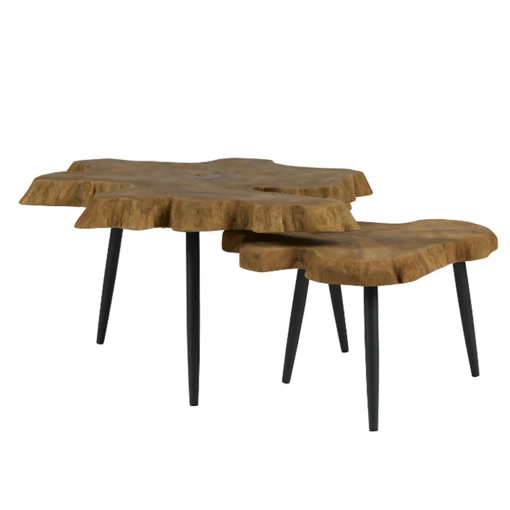 Outside The Box 33" Driftwood Coastal Nesting Side Tables