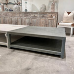 Outside The Box 47x47x16 Milan Mahogany Linen Wrapped Square Coffee Table In Jute Homburg - FJBM