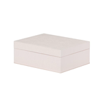 Outside The Box 13" Hampton Shore Raffia Wrapped Decorative Box In Blush Pearl