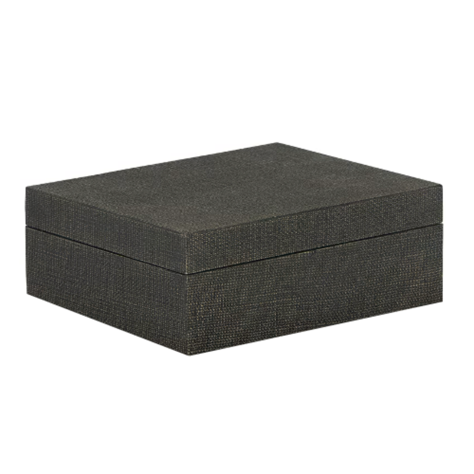 Outside The Box 11" Hampton Shore Raffia Wrapped Decorative Box In Seal Brown