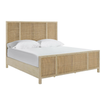 Outside The Box 64x87x59 Dockside Oasis Woven Cane & Warm Oak Queen Bed