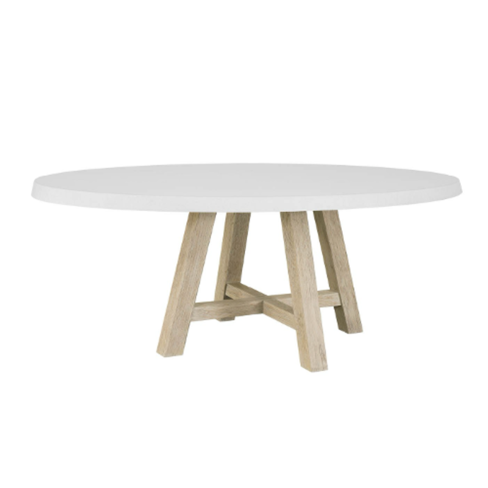 Outside The Box 80x40 Dockside Oasis Warm Natural Oak & White Oval Dining Table
