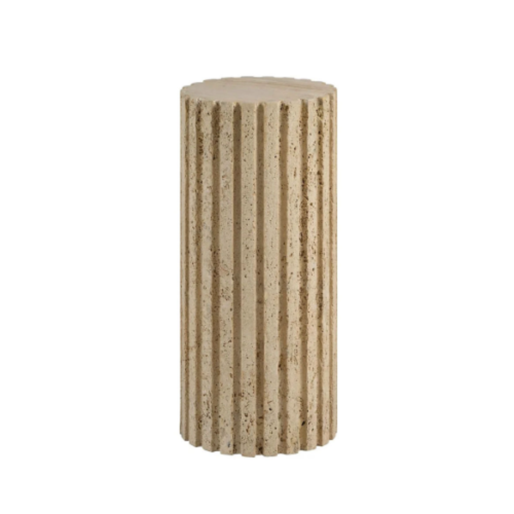 Outside The Box 10x22 Anchor Natural Travertine Round Accent Table