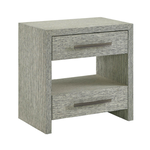 Outside The Box 28x18x28 Seascape Grasscloth Wrapped 2 Drawer Nightstand